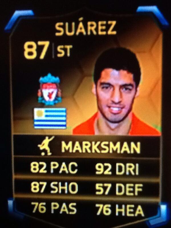 14UltimateT's tweet photo. BIG GIVEAWAY, IF SUAREZ! Retweet to enter, winner revealed at 80 retweets! Must be following to win. GO #FUT #FIFA http://t.co/JxqTkBmC3h