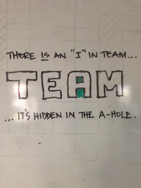narendra's tweet photo. There is an I in team http://t.co/gOWwcG07hx