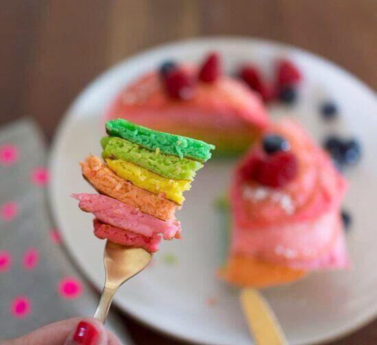 Rainbow pancakes 😍