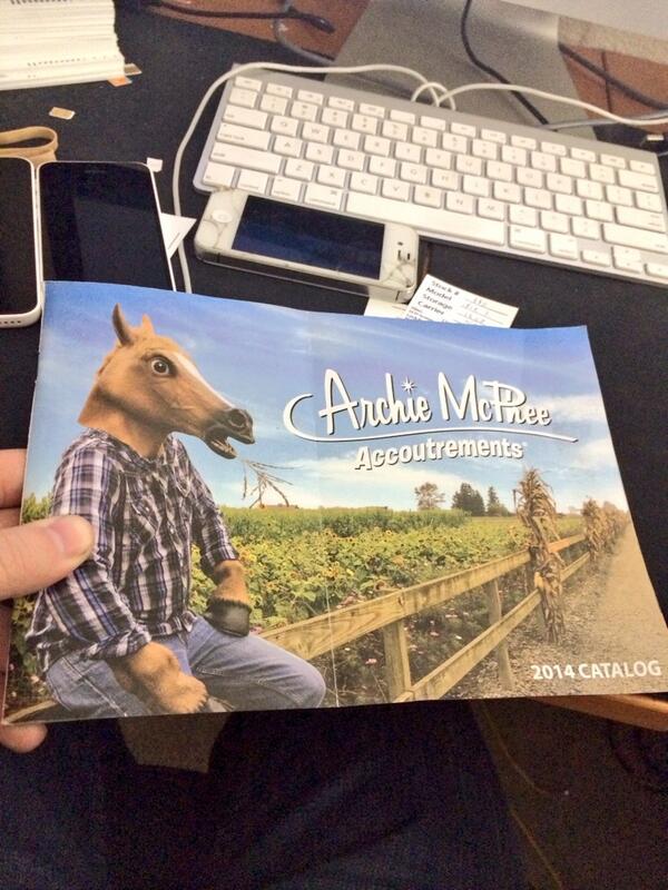 HorseHeading's tweet photo. RT @bwilliams210: You know you have made it when the company that makes the horse heads sends you a a catalog  http://t.co/q9DZ4eQO5j