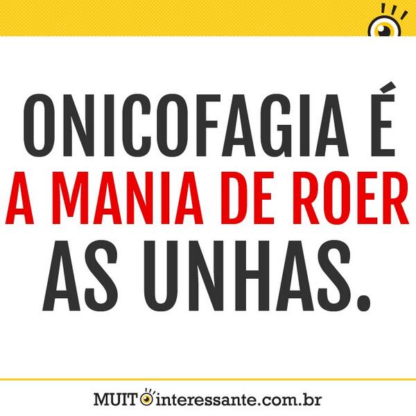 __dessinha__'s tweet photo. Onicofagia é a mania de roer as unhas. Veja mais em: http://t.co/iAd4vvByFV http://t.co/pe9ssrA7GW