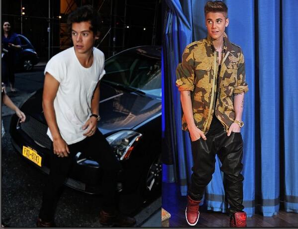 Harry Styles VS Justin Bieber 

RT for Harry Styles 
FAV for Justin Bieber