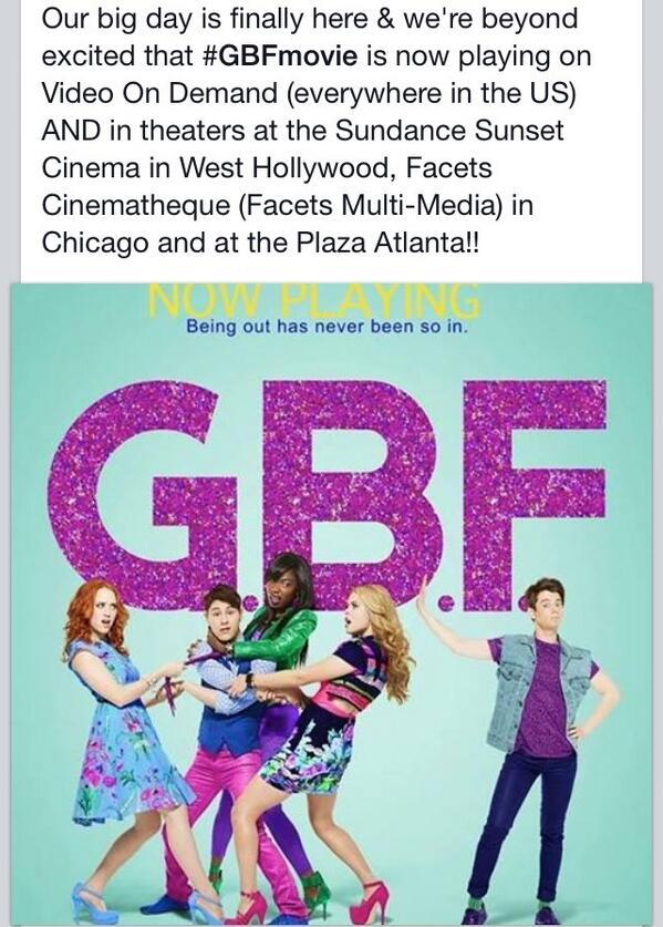Andiebo's tweet photo. Today seems like a wonderful day to share@GBFmovie! It's officially out!!! Click on the photo for mo' info. http://t.co/sHzNvn4Ben