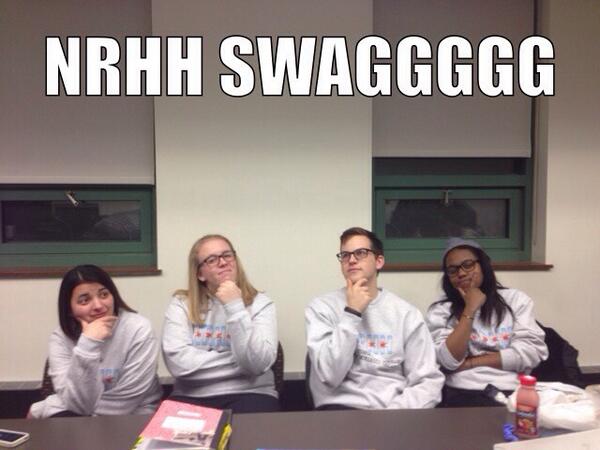 Kcastlem's tweet photo. @ellyhahn @dmark511 #twitterlessrachel and I in our matching sweaters @LUCNRHH http://t.co/TH8fMVX2cg