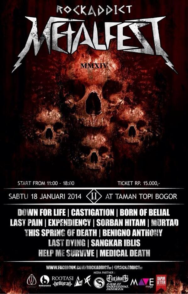 Today!!!! <a href="/LastPain/">Last Pain</a> @castigation01 <a href="/BORNOFBELIAL/">BORN OF BELIAL</a> <a href="/tsod_official/">THIS SPRING OF DEATH</a> <a href="/BenignoAnthony/">Benigno Anthony</a> <a href="/downforlifesolo/">Down For Life</a> @ROCKADDICTst