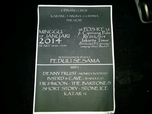 Cipinang crew &amp; karang taruna RT 12/14 present . Mohon partisipasinya terimakasih