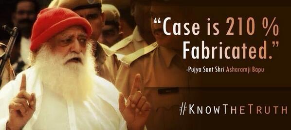 DivyaHariOm's tweet photo. Case on Asaram Bapuji 210% FABRICATED, #MereSapnoKaBharat http://t.co/owclMTImAE