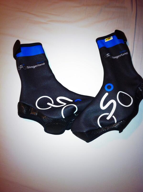 Nieuwe overschoenen van <a href="/SL_fietsen/">Slingerland Fietsen</a> voor op de Weissensee volgende week! Maar ook geen koude voeten meer op de fiets