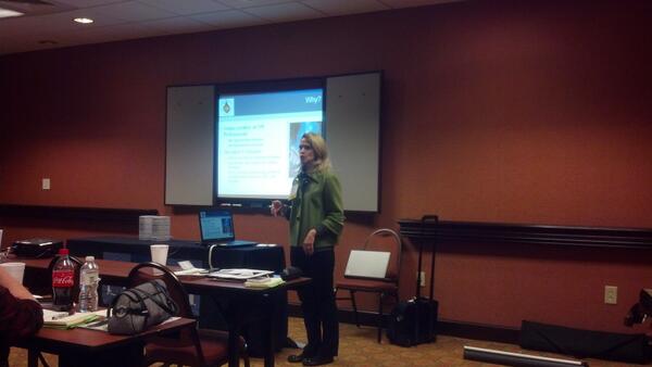 Paula4Harvey's tweet photo. @scrbts Sally Roberts giving an awesome presentation on the Georgia GAC (Government Affairs Committee). #SHRM #GASHRM http://t.co/rTcplBguoW
