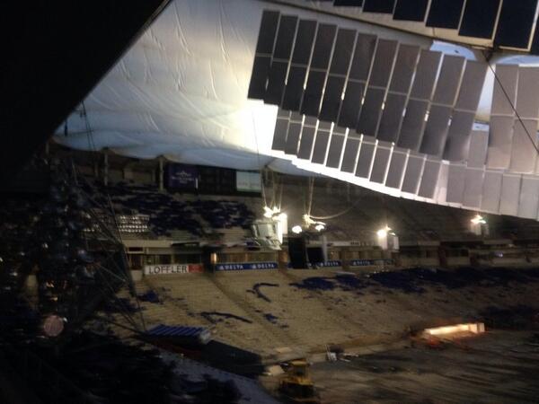 Vikings's tweet photo. The Metrodome has been deflated for the final time. What is your favorite memory under the big white roof? http://t.co/CoYQ5EzqNe