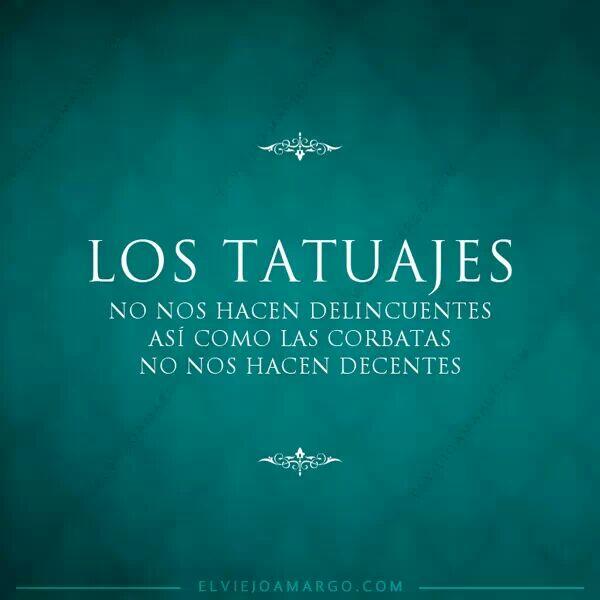 madeinargentina's tweet photo. "Los Tatuajes No nos hacen Delincuentes asi como Las Corbatas No nos hacen Decentes" http://t.co/KQxXKurITA