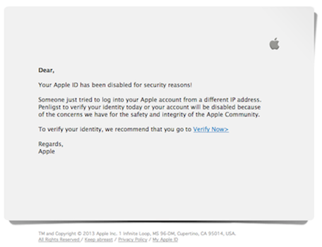 AxosAssist's tweet photo. Beware: New Apple ID Phishing Scam Doing The Rounds On The Web, Here’s What It Looks Like http://t.co/oIiPhS9MGo