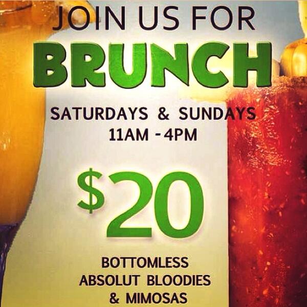 Bottomless bloody's and mimosas!