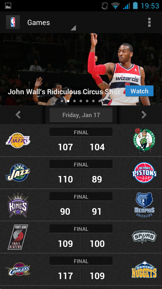 ResultatsNBAfr's tweet photo. Résultats d'hier : (pour son retour Rajon Rondo a inscrit 8pts et a fais 4passes) http://t.co/bqPPtcW2H5