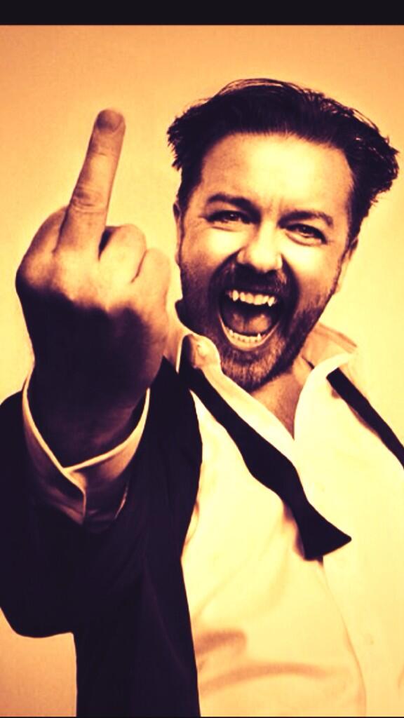 rickygervais's tweet photo. Please get offended as often as you like. It amuses me and shortens your life. http://t.co/A0B5ZWIMMN