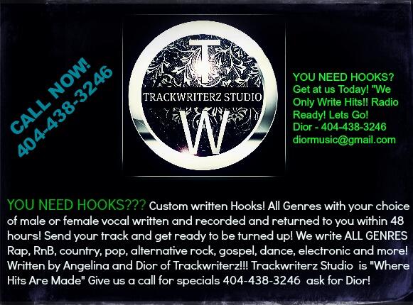 mrldor3's tweet photo. #ARTIST YOU NEED Hooks? #Unsigned Specials your choice of male or female vocal 48 hour turnaround 404-438-3246 https://t.co/0Vppnll5RZ