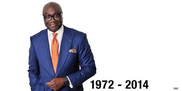 BBCAfrica's tweet photo. Very sad to learn of the sudden passing of dear colleague, brother, friend and consummate professional Komla Dumor. http://t.co/GZkAm5mvSM