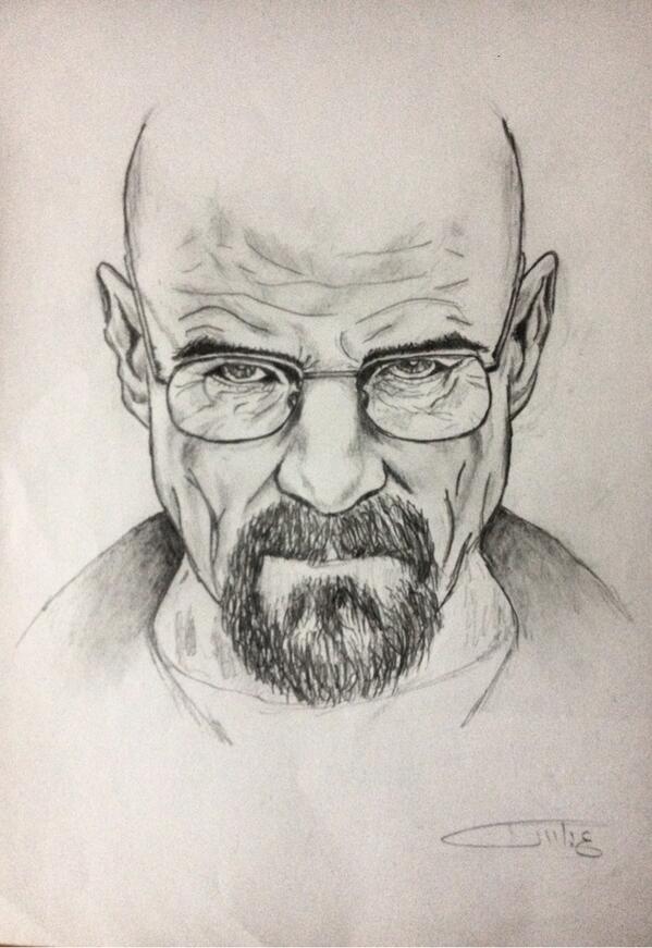 abbass_hsn's tweet photo. Drawing @BryanCranston the Danger. He is the one who knocks. #Heisenberg #BreakingBad #remembermyname http://t.co/3AjwlVZNt8