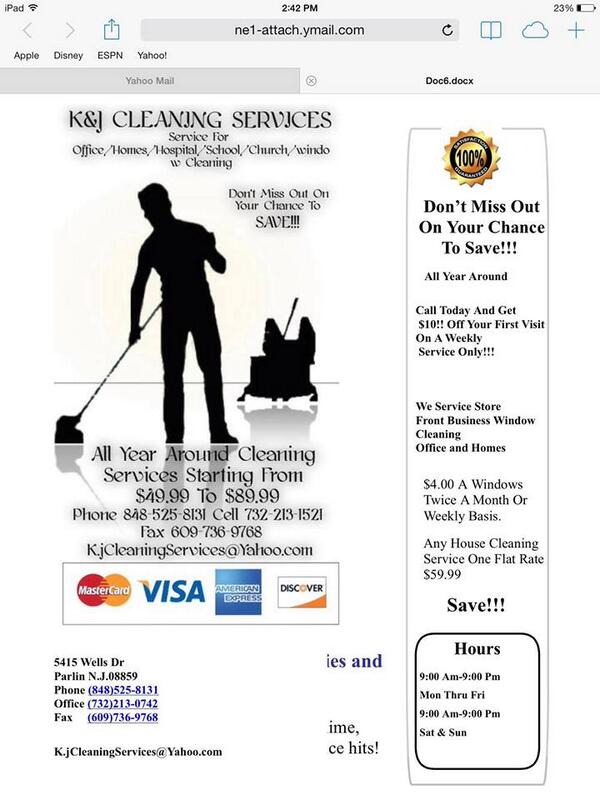 K&J Cleaning Service (Kjcleaning) Twitter