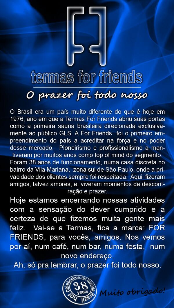TermaForFriends's tweet photo. Vai-se a Termas, fica a marca:FOR FRIENDS, para vocês amigos. Nos vemos por aí, num café, bar, festa, novo endereço. http://t.co/P0gV8lWfiO
