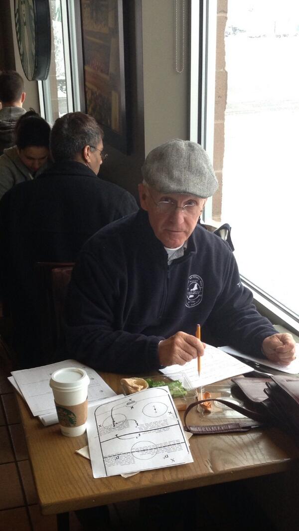 crusaderslax's tweet photo. Hockey legend pre game! http://t.co/tNMpqVwdcM