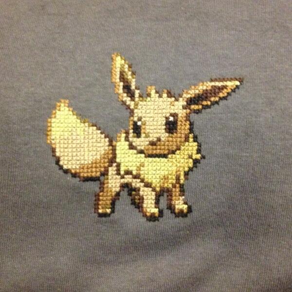 SpriteShirts's tweet image. Another happy Eevee! etsy.com/shop/spriteshi… #pokemon #handmade #etsy