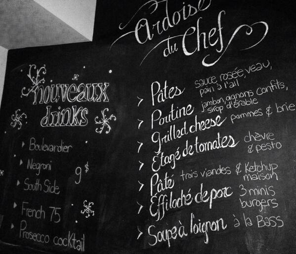 Nouveau menu fait par #JustinGallant au <a href="/Pub_QL/">Pub Quartier Latin</a> #miammiam!!!!!!