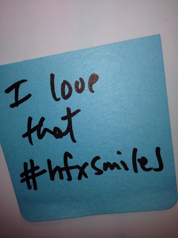 GregZwicker's tweet photo. #definehfx #hfxsmiles @thesmiliest http://t.co/igLFvSJZAG