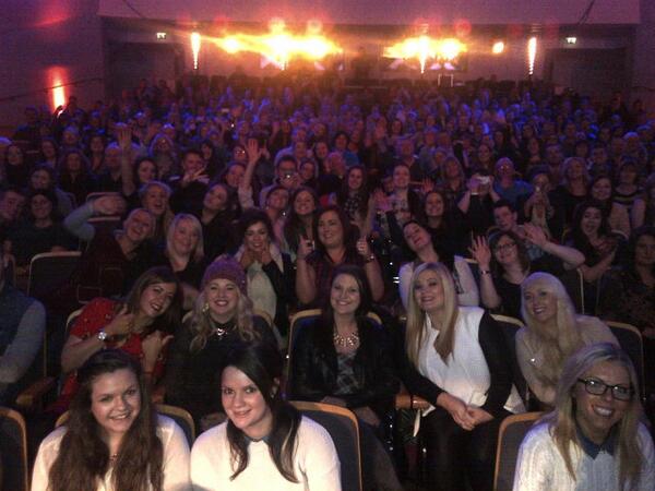 brnagh's tweet photo. “@AleshaOfficial: Thank you Belfast! :) http://t.co/aMXwdbBs3Y” prize if u spot me
