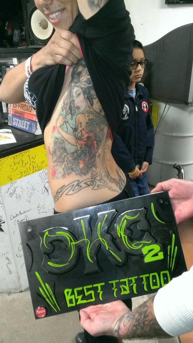 I won best tattoo... whoop whoop http://t.co/Yl10YmNgbY<a href="/tag/speakout"class="tags"><span>#speakout</span></a><a href="/tag/mobilizers"class="tags"><span>#mobilizers</span></a><a href="/tag/condomsinporn"class="tags"><span>#condomsinporn</span></a><a href="/tag/hivacti"class="tags"><span>#hivacti</span></a>