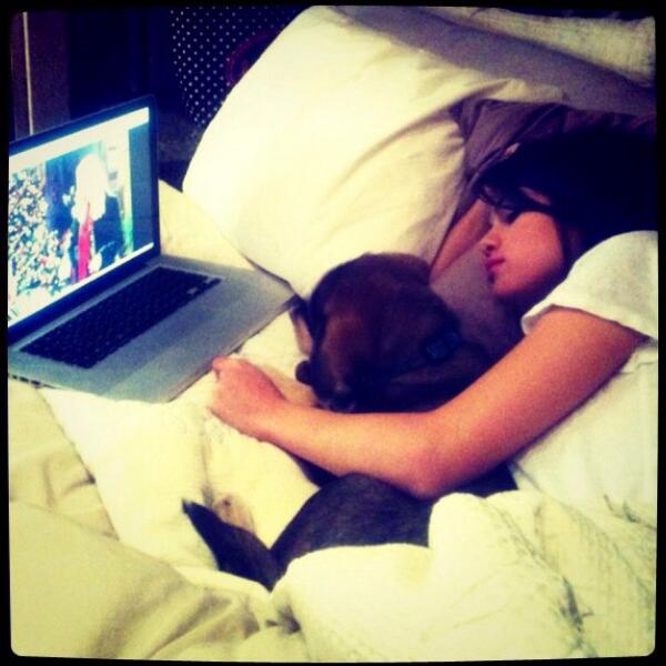 selg86's tweet image. Cuddles with my dog Baylor