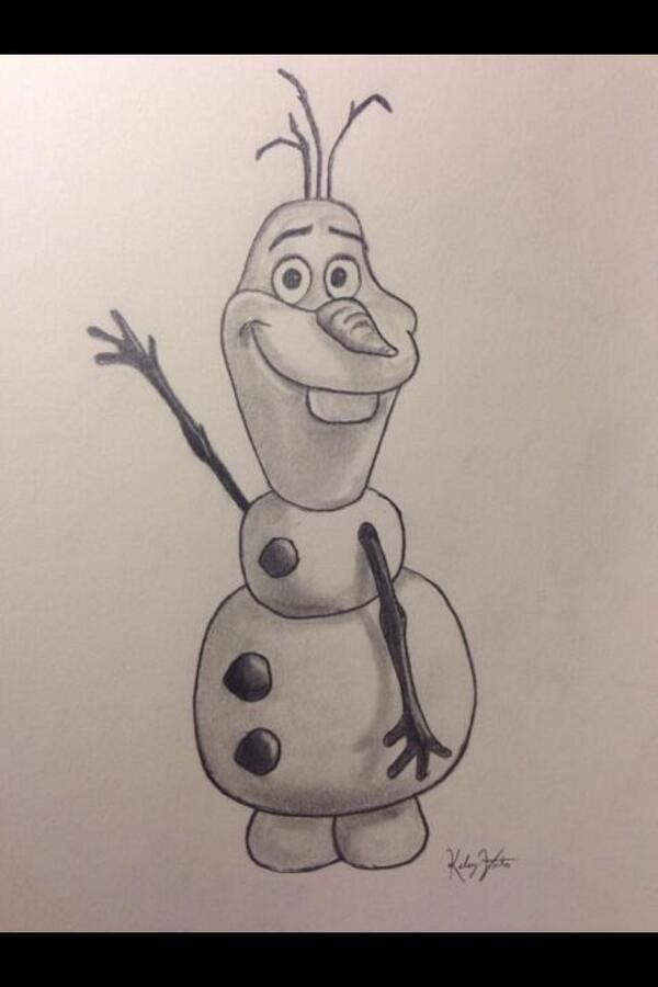 Olaf_Frozen_'s tweet photo. Oh my!! @_KayyVee drew a picture of me that's so realistic it may as well be a picture!! EVERYONE should see this!! http://t.co/xgMnghjv1K