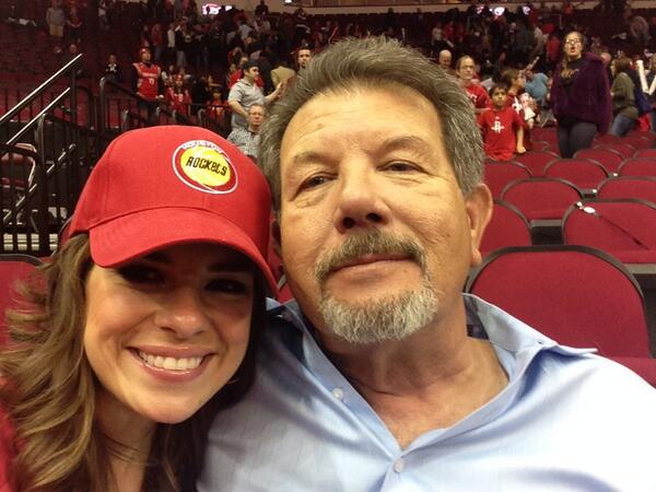 VicMCisneros2's tweet image. #PapaM and I at the @HoustonRockets game.  #Winning #LikeFatherLikeDaughter