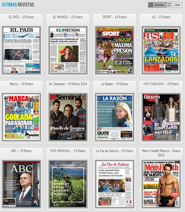 RevistasYonkis's tweet photo. Los Principales Periodicos Nacionales Para leer online Gratis¡¡ 19 de Enero 2014 http://t.co/rpnI4DPq4m http://t.co/PZ89BFI2az