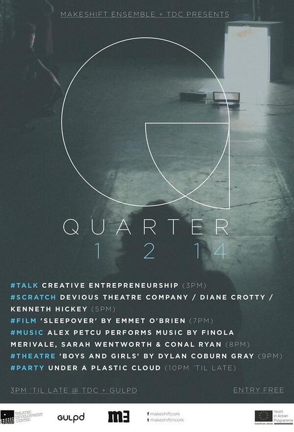 TooHighbrow's tweet photo. Poster for @QuarterCork @TDCCork @TriskelCork @makeshiftincork @Ireneie_cat and @KennethJHickey http://t.co/cEt506edIS