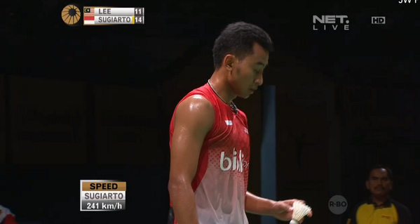 netmedia_info's tweet photo. Smash keras dari tommy sugiarto berhasil menambah point #NETBadminton http://t.co/YvX7Z9x6Wn