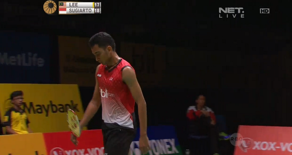 netmedia_info's tweet photo. Adu smash paling seru di game pertama #NETBadminton Go tommy Go Indonesia !!! http://t.co/5NPFAks4tL
