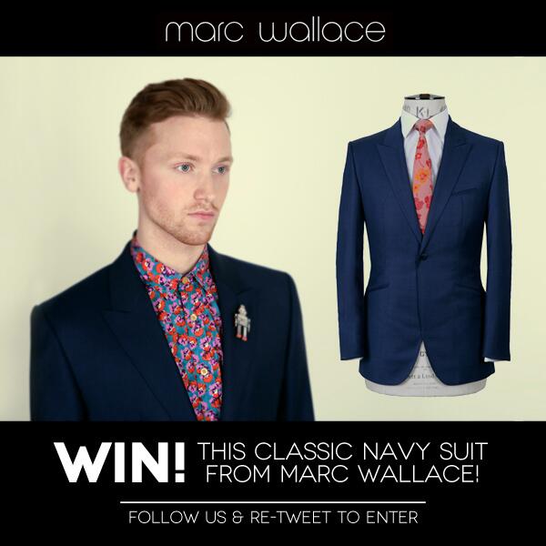 MarcWallaceLtd's tweet photo. Competition!! #WIN a classic navy Marc Wallace suit! #FOLLOW and #RT to enter. #GIVEAWAY http://t.co/yrOxPqLHdN