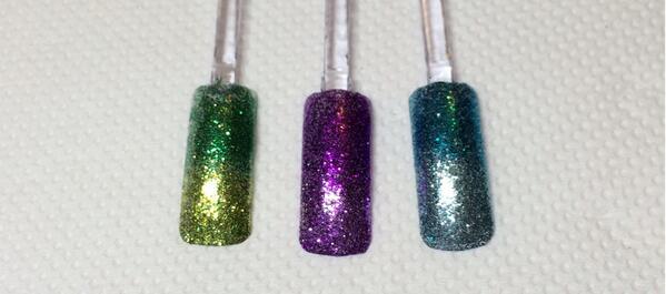 Glitter gradient #gelish #glitter