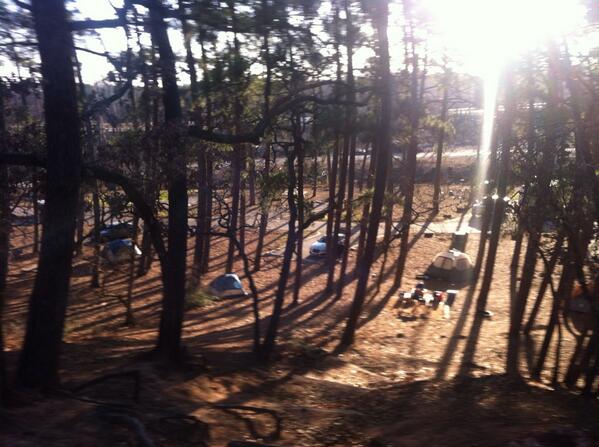 ISF_TX's tweet photo. All tents up at the ISF TX campsite,1st group of crew members here.The fun begins! Tree planting in am #ISFCommCrew http://t.co/nVGnOlXVjz