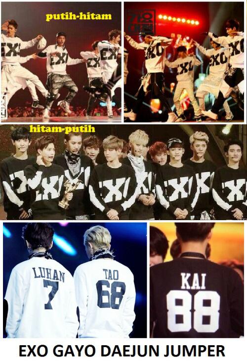arc_jkpopshop's tweet photo. @Retweetan_Kpop [HELP RT PO] EXO GAYO DAEJUN BLACK/WHITE JUMPER IDR 150RB MINAT:WA:08977415141/BB:21425D41 CEK FAV http://t.co/NpV6ZdQ3IU