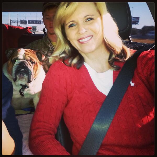 PrissynEJBullys's tweet image. On our way tew ! @BullDogGunner pawty. Mom sed I wuld neber ride in her car. She iz such a sucker.