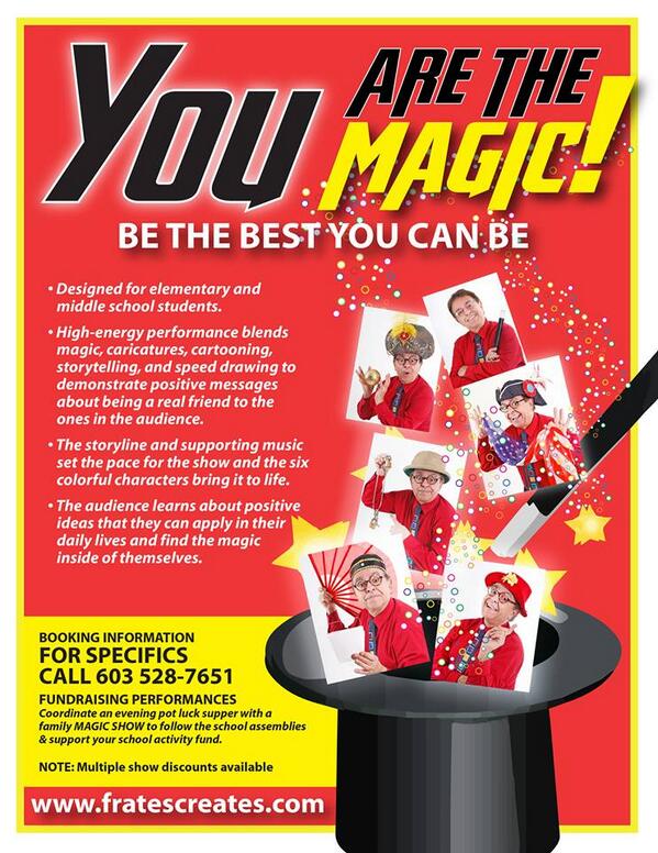 LarryFrates's tweet image. Booking NOW for 2014. fratescreates.com Follow You Are The Magic.    Call 603 528-7651or 603 387-3687