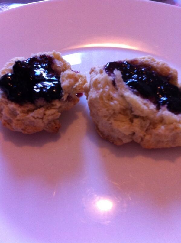 Sudifoodie's tweet photo. Perfect scone made by friend Lesley with @TeaTogether summer pudding jam @DianaHenryFood solace for bad back http://t.co/sgkpnHWueU