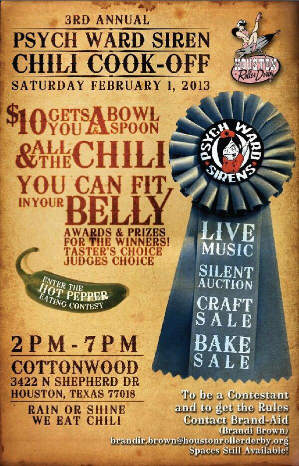 PsychWardSirens's tweet photo. CHILI! CHILI! WHO WANTS SOME CHILI! http://t.co/6Is68RMavP