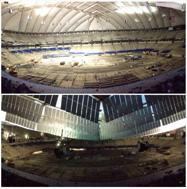 unitednoodles's tweet photo. End of an era. No more going #1 into troughs at the Metrodome #finaldeflation http://t.co/F3UpicFFzJ