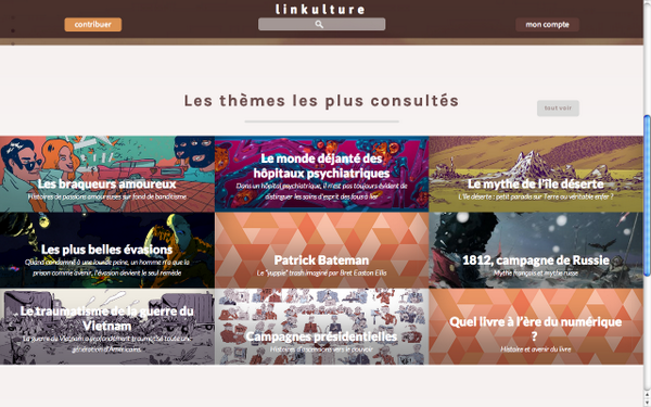 Linkulture's tweet photo. De nombreux thèmes sont illustrés de manière originale ! Un aperçu dès la page d'accueil de @Linkulture http://t.co/G7k9C2kOJ2