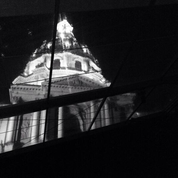 BritishGQ's tweet photo. The view through the roof at Saint Laurent #pfw @YSL http://t.co/pwVfKvrznm