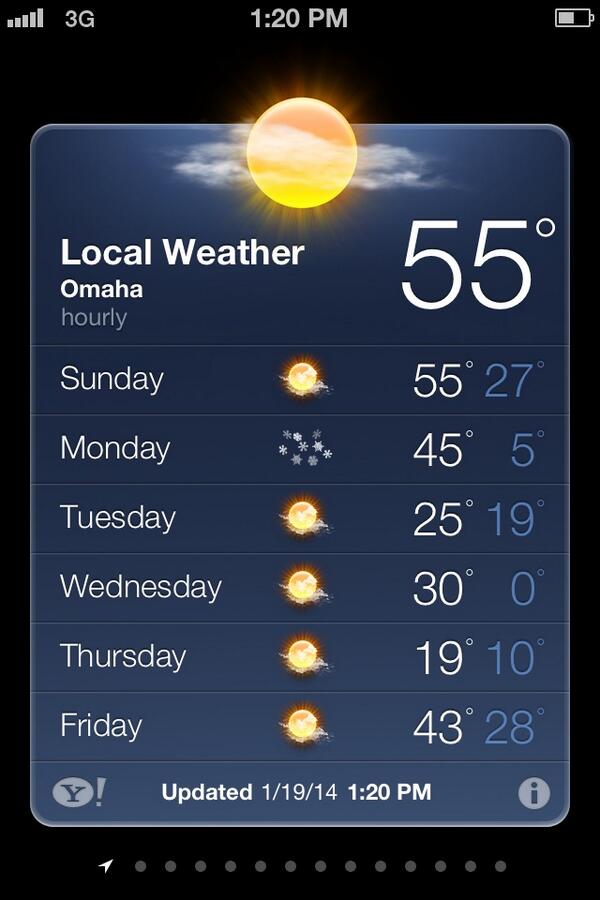 Driving with the window down! Crazy weather in 'braska.