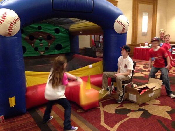 Batting practice in the kids zone #BaseballFun